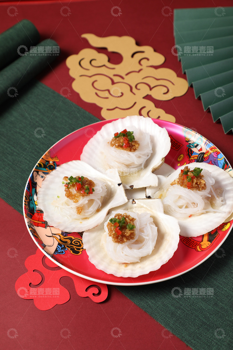 高清大图下载【趣麦麦图】黄金蒜蓉扇贝1