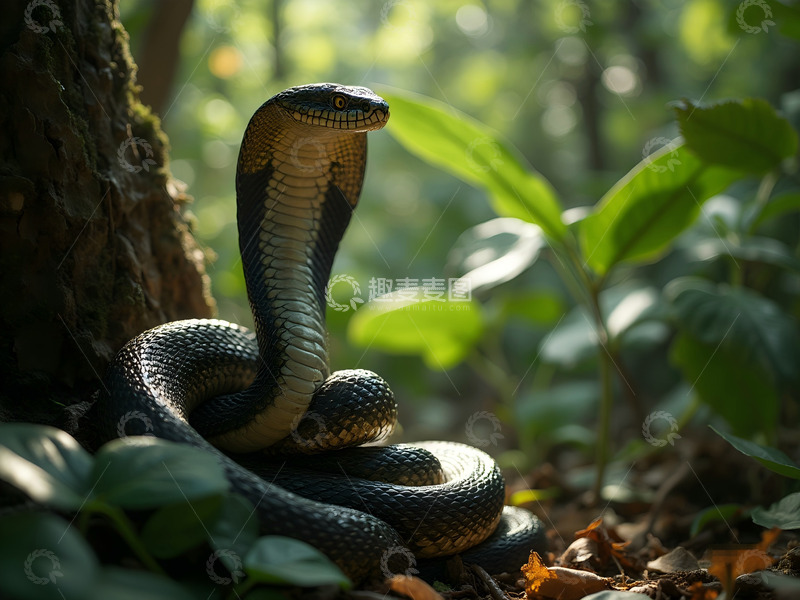 高清大图下载【趣麦麦图】眼镜王蛇 剧毒
