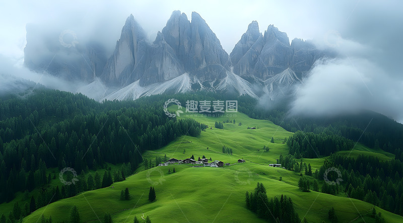 高清大图下载【趣麦麦图】高山丘壑自然风光