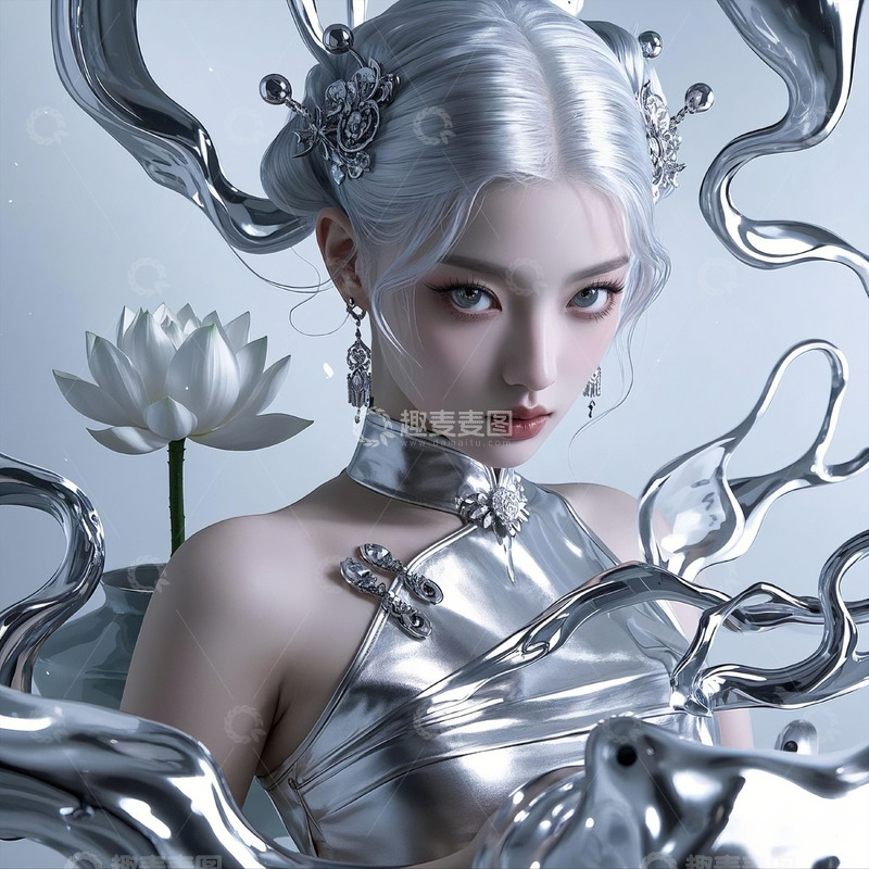 高清大图下载【趣麦麦图】超现实人像绘画