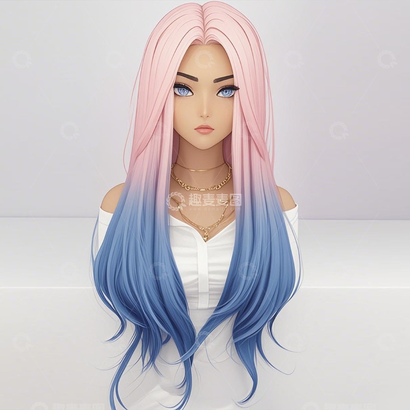 高清大图下载【趣麦麦图】漫改假发摄影图