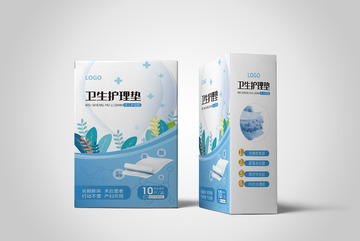 卫生护理垫包装盒样机