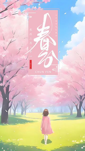 春分节气海报设计4