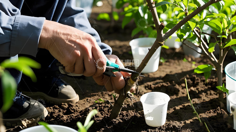 高清大图下载【趣麦麦图】户外植物种植操作场景