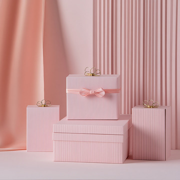 粉色礼物盒插画素材3