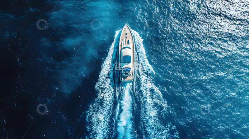 高清大图下载【趣麦麦图】俯视角度大海上的船只3