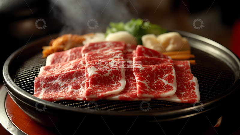 高清大图下载【趣麦麦图】美味韩式烧烤牛肉烤肉美食摄影图