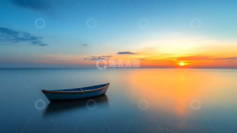 高清大图下载【趣麦麦图】宁静大海上的船4