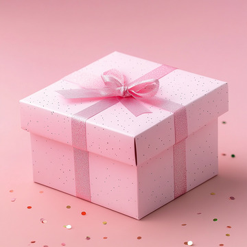 粉色礼物盒插画素材2