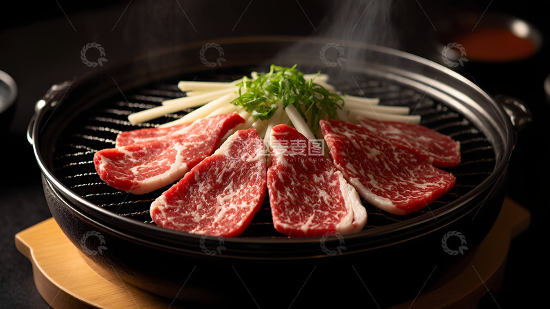 高清大图下载【趣麦麦图】美味韩式烧烤牛肉烤肉美食摄影图1