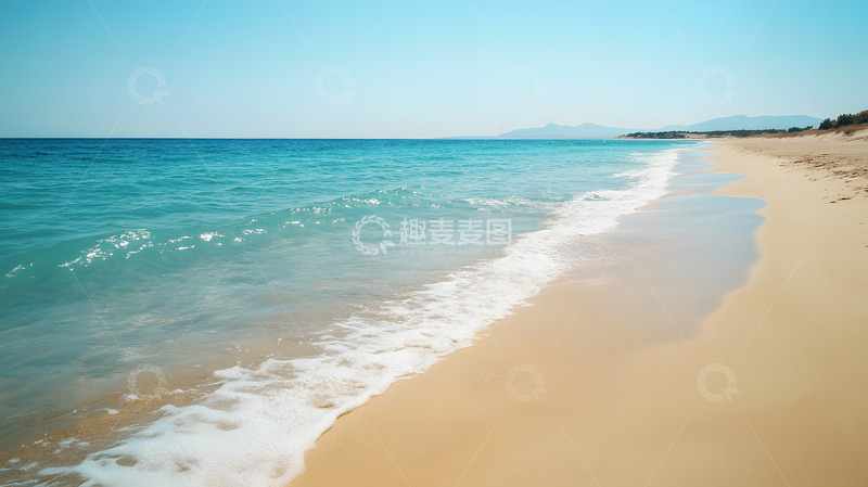 高清大图下载【趣麦麦图】晴朗天空下的大海2
