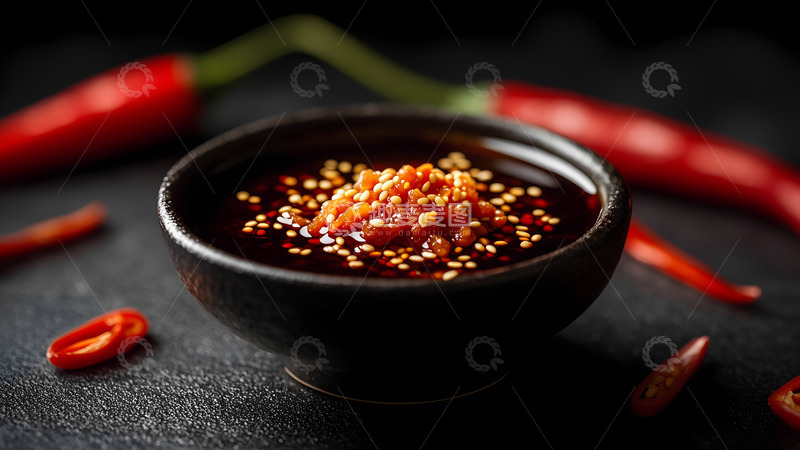 高清大图下载【趣麦麦图】美味火锅辣椒蘸料调料摄影图1