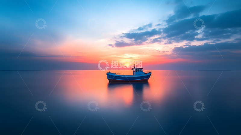 高清大图下载【趣麦麦图】宁静大海上的船6