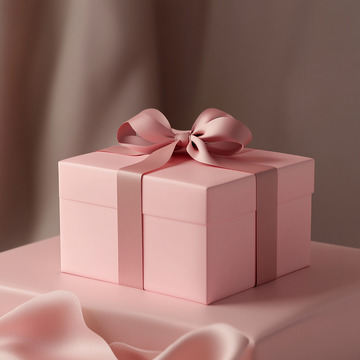 粉色礼物盒插画素材1