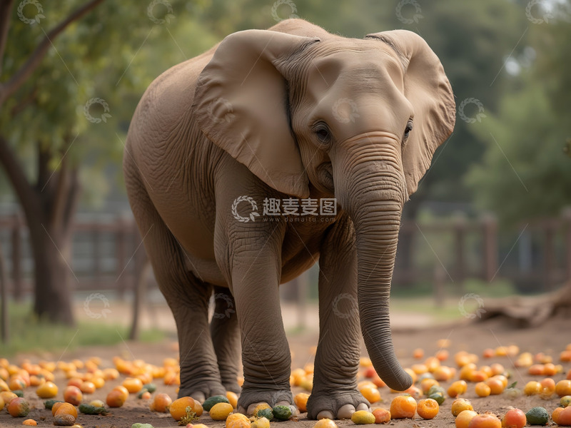 高清大图下载【趣麦麦图】非洲象基地