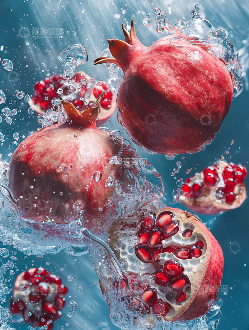 高清大图下载【趣麦麦图】石榴与流水写实摄影2