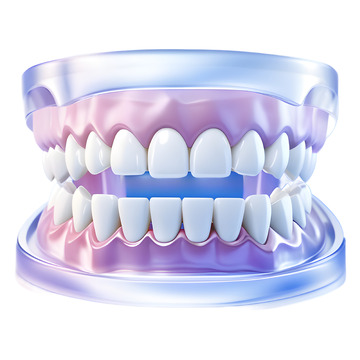 3D磨砂质感口腔牙齿立体医学图标