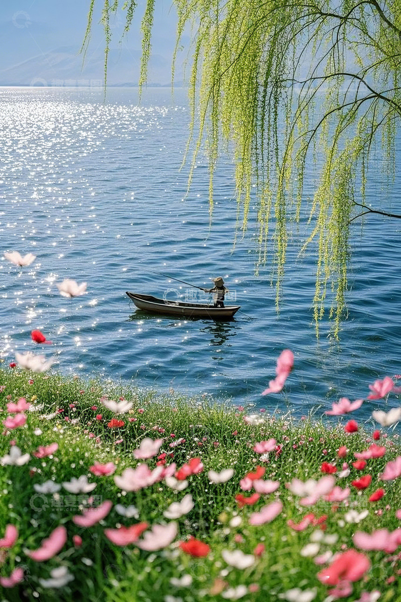 高清大图下载【趣麦麦图】-云南洱海春日美景
