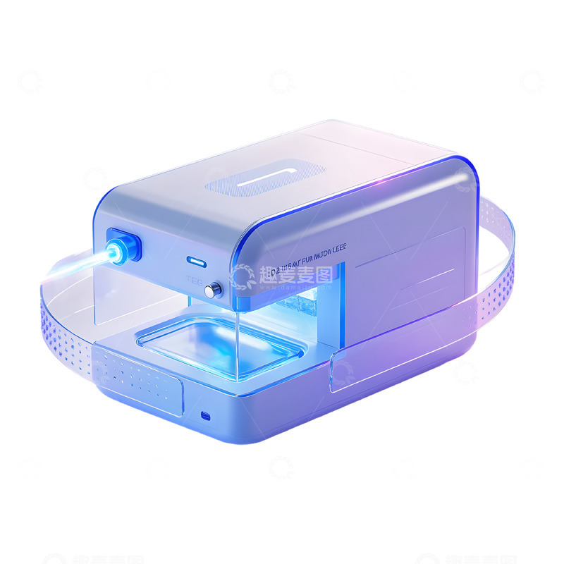 高清大图下载【趣麦麦图】3D磨砂质感激沅治疗仪医学图标