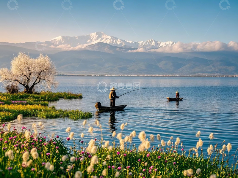 高清大图下载【趣麦麦图】海边春日美景