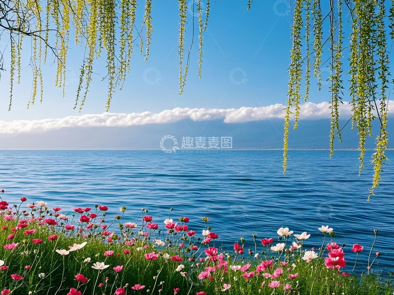 高清大图下载【趣麦麦图】云南大理洱海春日美景