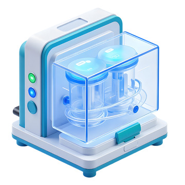 3D磨砂质感透析机器医学图标