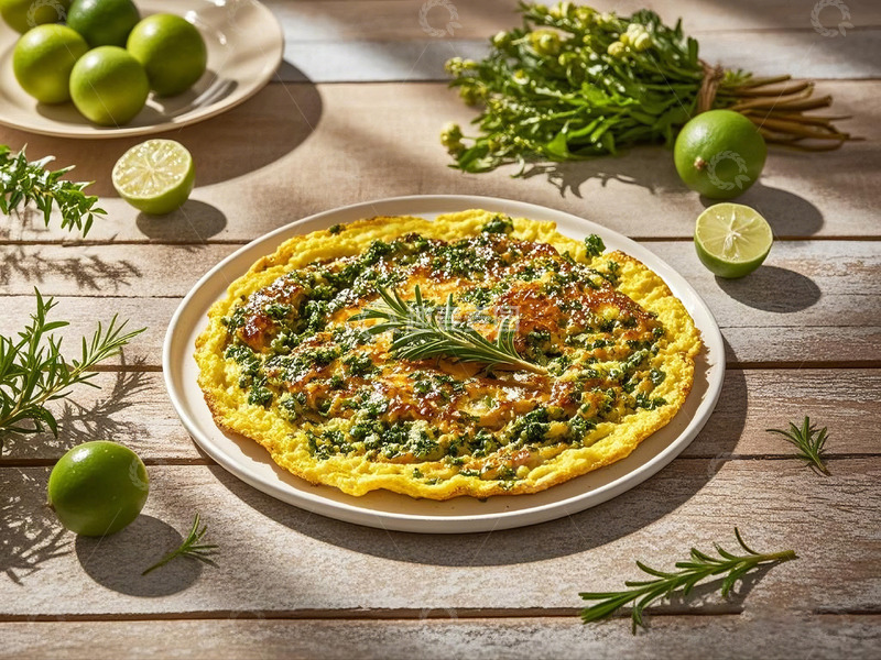 高清大图下载【趣麦麦图】云南香椿煎蛋高清美食摄影图