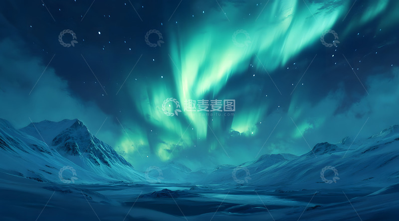 高清大图下载【趣麦麦图】自然奇观北极光1