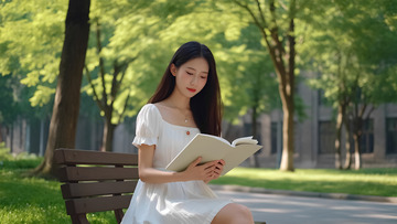大学生校园女生人像摄影图1