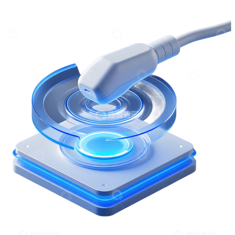 高清大图下载【趣麦麦图】3D磨砂质感超声医学图标