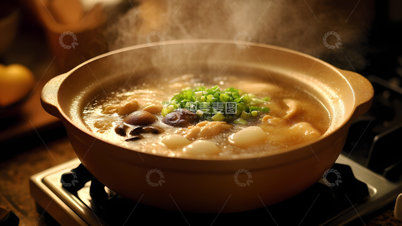 高清大图下载【趣麦麦图】美味砂锅鸡汤摄影图