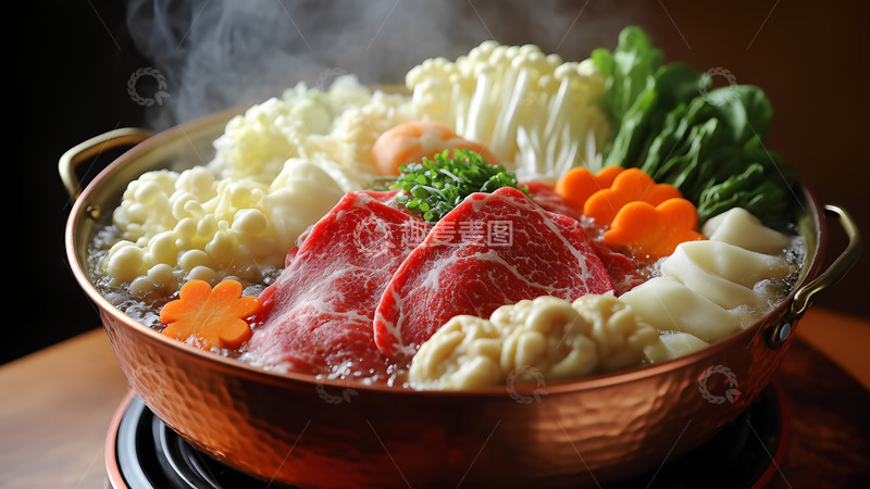 高清大图下载【趣麦麦图】美味川味火锅肉片摄影图3