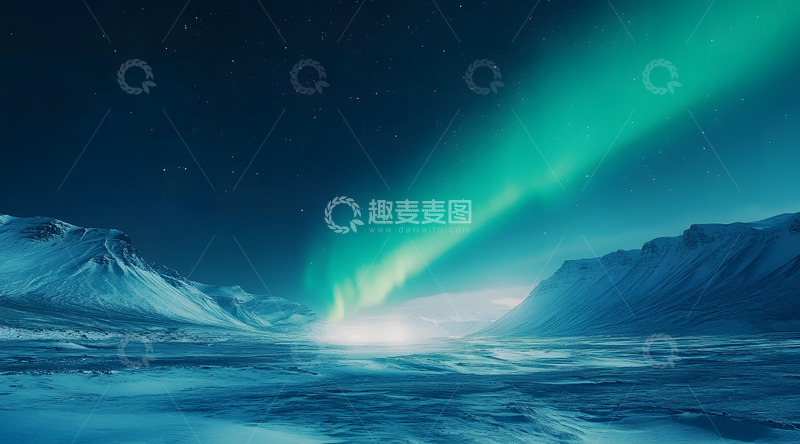 高清大图下载【趣麦麦图】自然奇观北极光