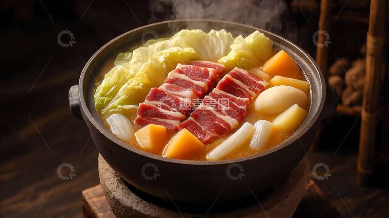 高清大图下载【趣麦麦图】美味砂锅杂烩美食摄影图