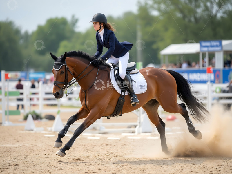 高清大图下载【趣麦麦图】汉诺威温血马 