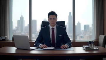 商务男士西装男办公室人像摄影1