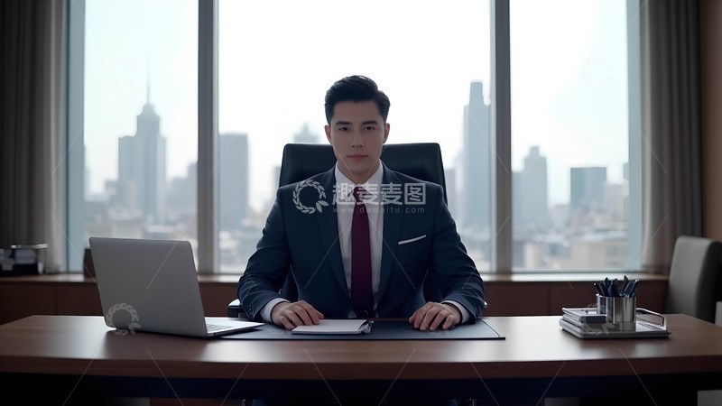 高清大图下载【趣麦麦图】商务男士西装男办公室人像摄影1