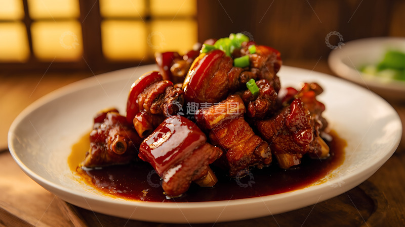 高清大图下载【趣麦麦图】美味红烧排骨美食摄影图