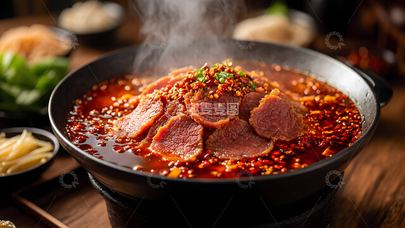 高清大图下载【趣麦麦图】川菜美食水煮牛肉美食摄影