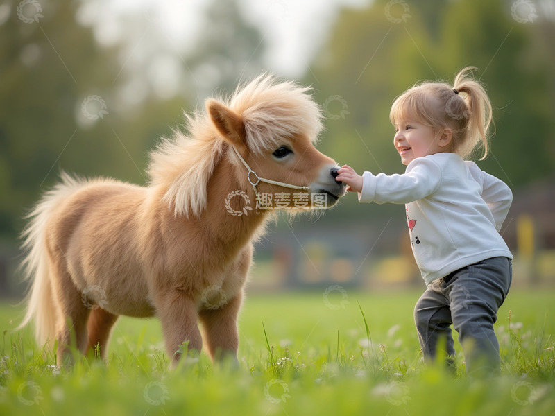 高清大图下载【趣麦麦图】设特兰儿童马 