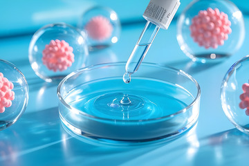 生物实验场景细胞培养摄影图