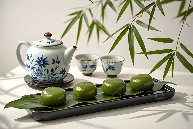 高清大图下载【趣麦麦图】传统青团清明节美食摄影8