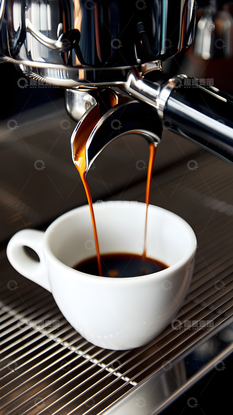 高清大图下载【趣麦麦图】咖啡机制作咖啡摄影图