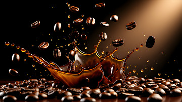 咖啡活力飞溅广告摄影