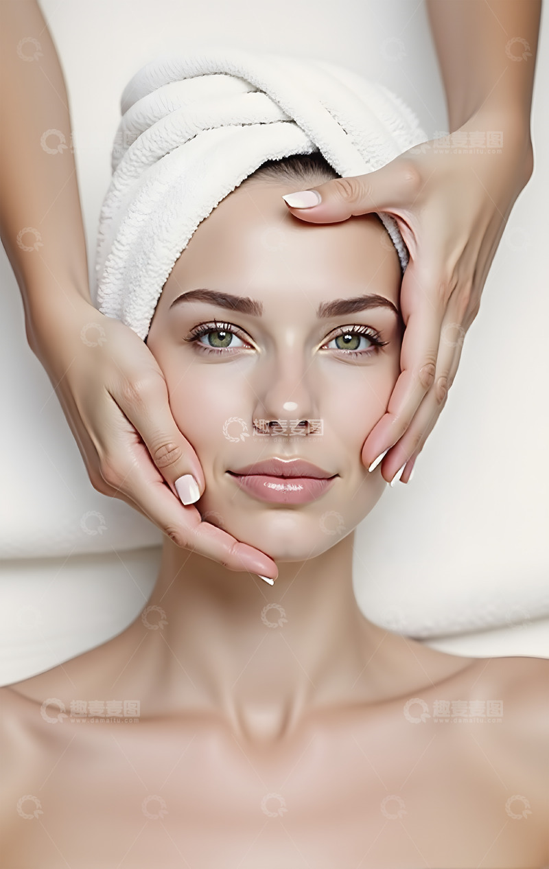 高清大图下载【趣麦麦图】美容SPA模特摄影1