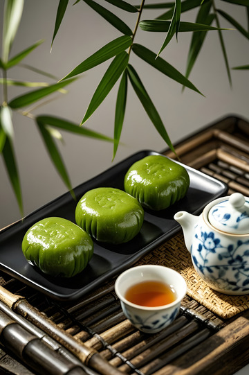 传统青团清明节美食摄影6