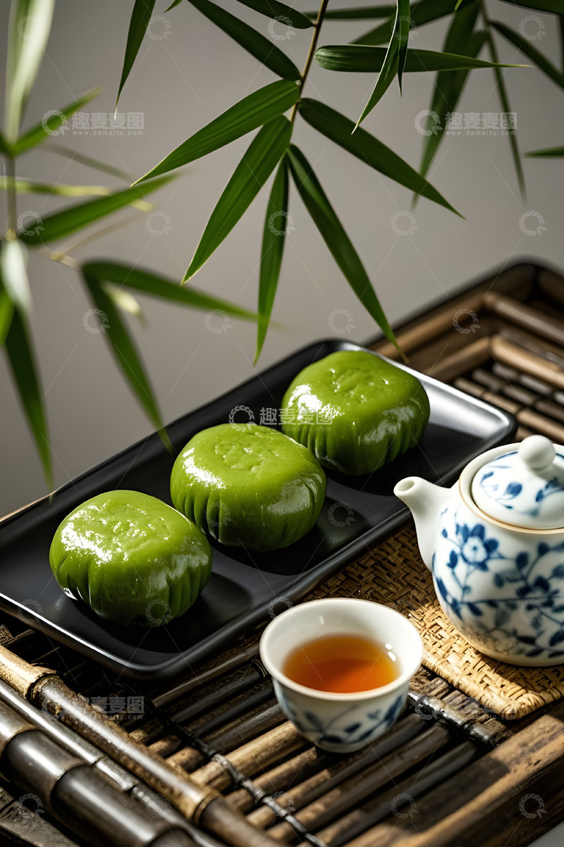 高清大图下载【趣麦麦图】传统青团清明节美食摄影6