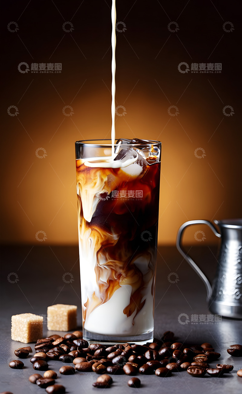 高清大图下载【趣麦麦图】牛奶咖啡饮品摄影图