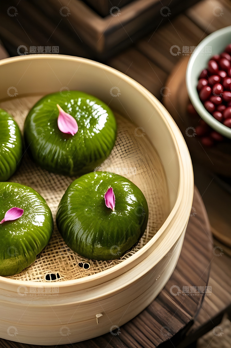 高清大图下载【趣麦麦图】传统青团清明节美食摄影5