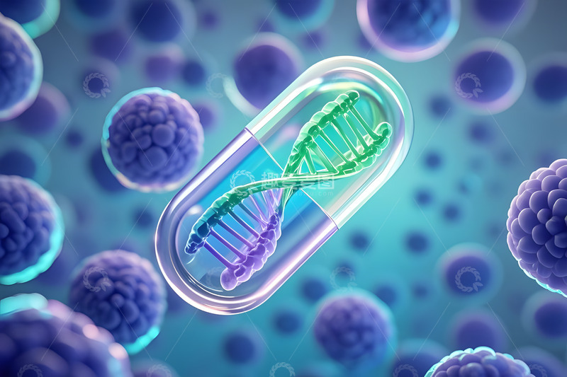 高清大图下载【趣麦麦图】细胞结构微生物研究DNA分子医学摄影1